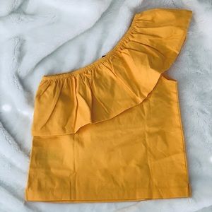 Jcrew one shoulder ruffle top